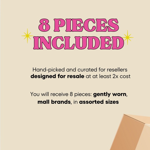 MALL BRANDS MYSTERY BOX 8 Piece Reseller Box: Assorted Brands & Sizes - Picture 2 of 5